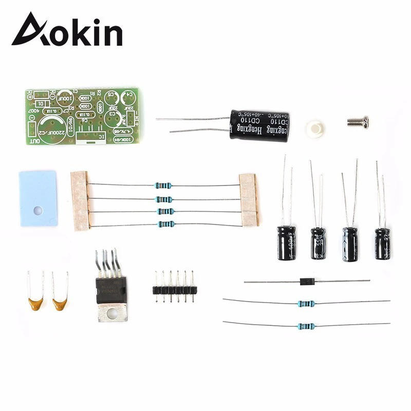Aokin TDA2030A DIY Kit Electronic Audio Power Amplifier Module Board Mono 18W DC 9-24V | Электроника
