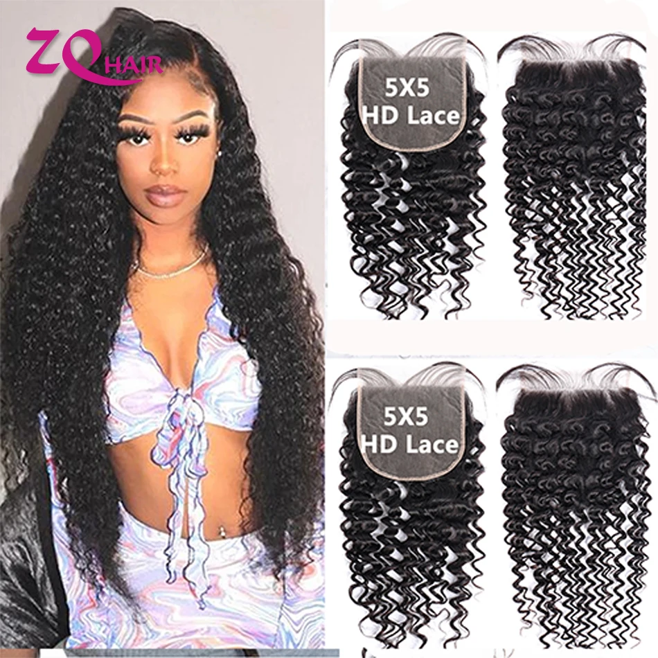 

14-22 Inch Soft Human Hair Natural Color 5x5 Swiss Lace Closure Only Bralizain Remy Hair Part Pre Plucked HD Lace Closure Only