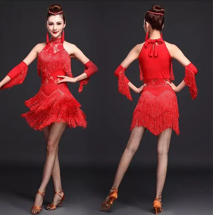 Latin Dance Dress Women/Girls/Lady New Sexy Fringe Salsa/Ballroom/Tango/Rumba/Samba/Latin Dresses For Dancing | Тематическая одежда
