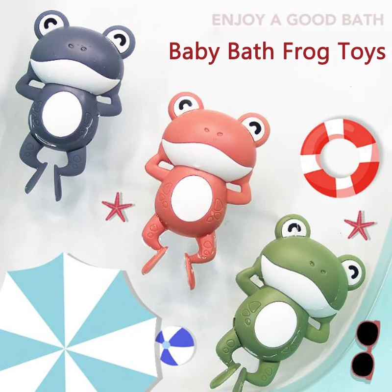 

Baby Bath Frog Toys Clockwork Animals Without Electricity Swimming Pool Bathtub Toys for Toddler Boys and Girls Birthday Gift