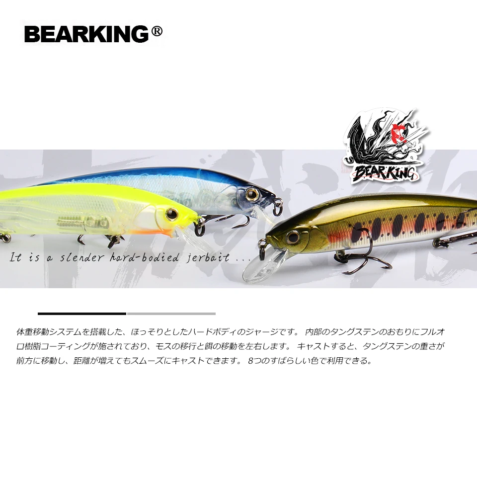 BEARKING 130 мм 22 г Популярные рыболовные приманки разные цвета рукоятка minnow