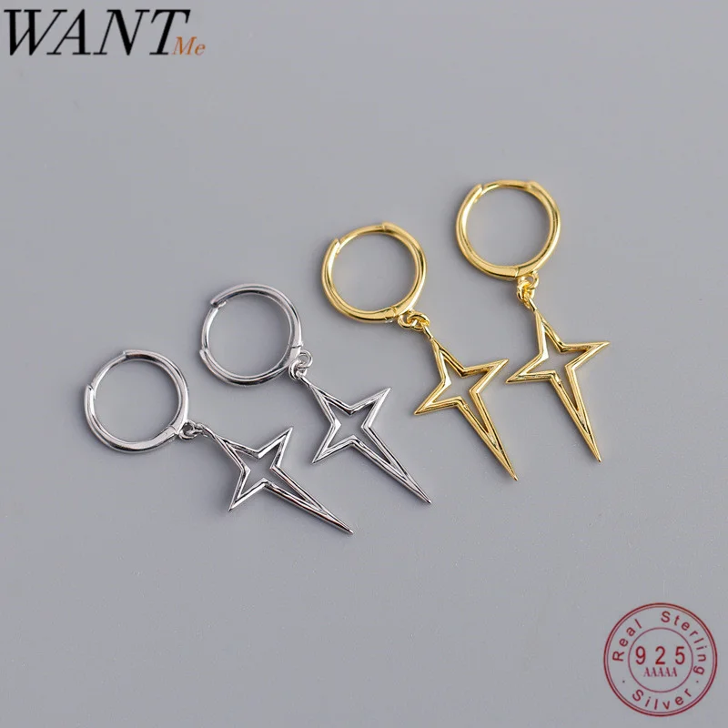 WANTME высококачественные полые крестообразные минималистичные серьги в стиле