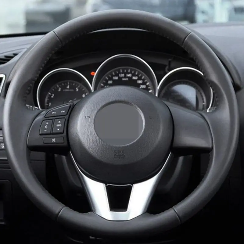Для Mazda 3 Axela 6 Atenza 2 CX-3 CX-5 Scion iA 2016 ручной работы черный замшевый чехол рулевого