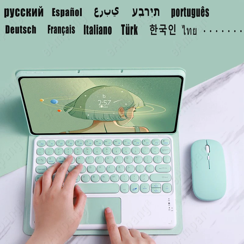 

Touchpad Keyboard Case Mouse for Lenovo Tab P11 Pro 11.5 TB J706F J706L Cover Korean Arabic Hebrew Spanish Russian Keyboard