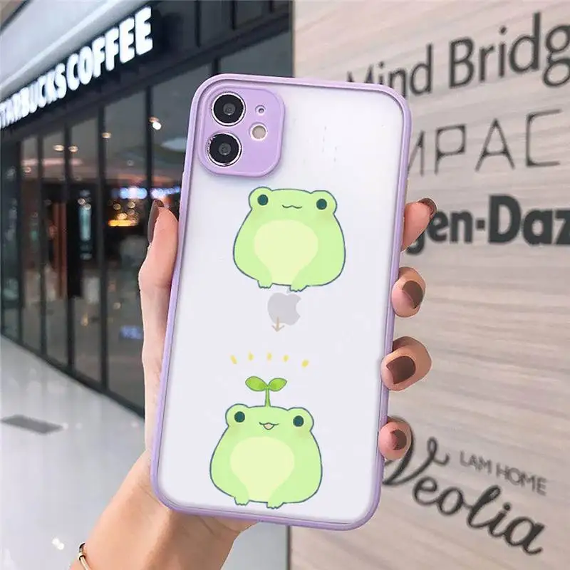 

Cartoon rana dabba cute Phone Case matte transparent For iphone 7 8 11 12 plus mini x xs xr pro max cover