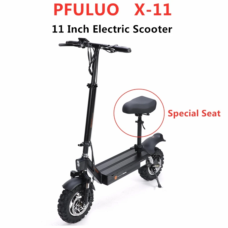 PFULUO X-11 умный электрический скутер с сиденьем 1000 Вт Мотор 11 дюймов 2 колесный скейтборд Ховерборд 50 км/ч Максимальная скорость внедорожный