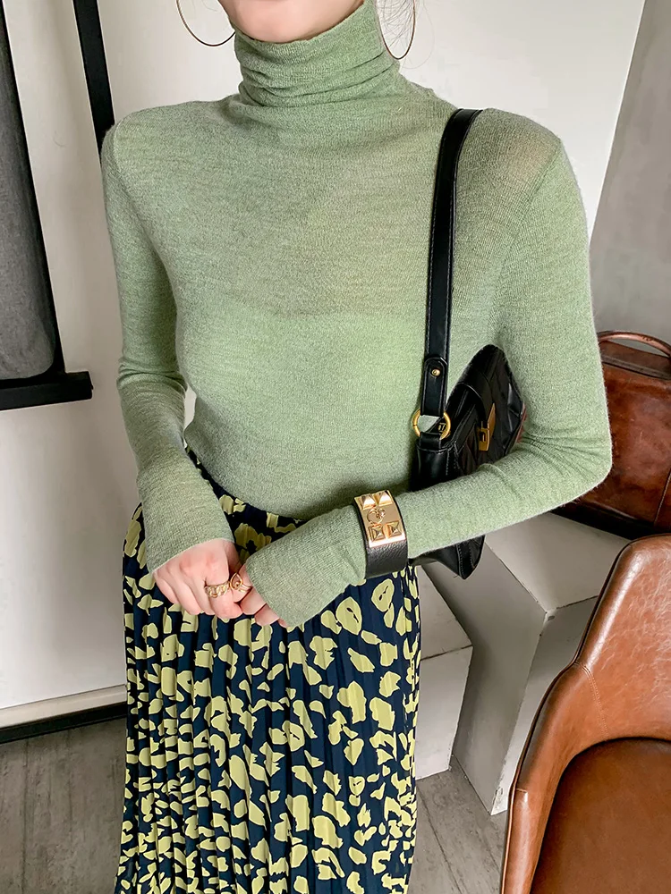 

adohon 2020 woman winter 100% Cashmere sweaters and autumn knitted Pullovers High Quality Warm Female thickening Turtleneck