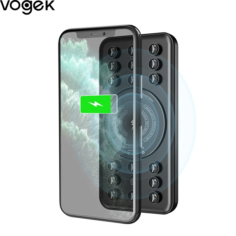 Vogek 18 Вт PD Qi беспроводной внешний аккумулятор для iPhone Samsung 10000 мАч Магнитный