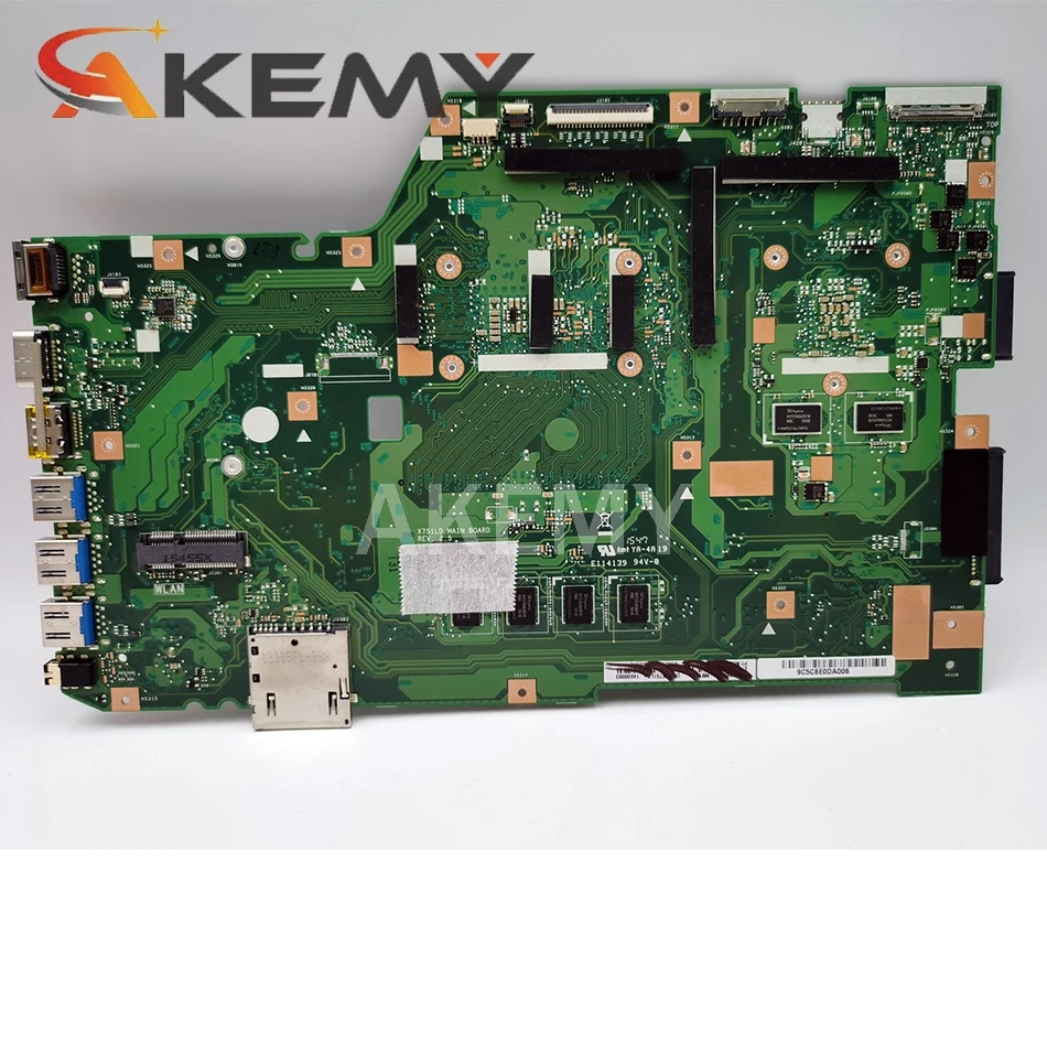Материнская плата Akemy X751LB для For Asus X751LJ A751L X751L материнская ноутбука I5 5200U 4GB RAM GT920M EDP