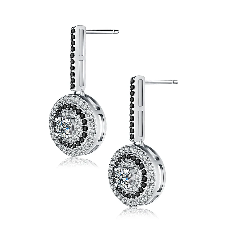 SODROV Boucle D'Oreille Femme, милые 925 пробы, серебро, черная шпинель, трендовые серьги для помолвки для женщин, хорошее ювелирное изделие T005