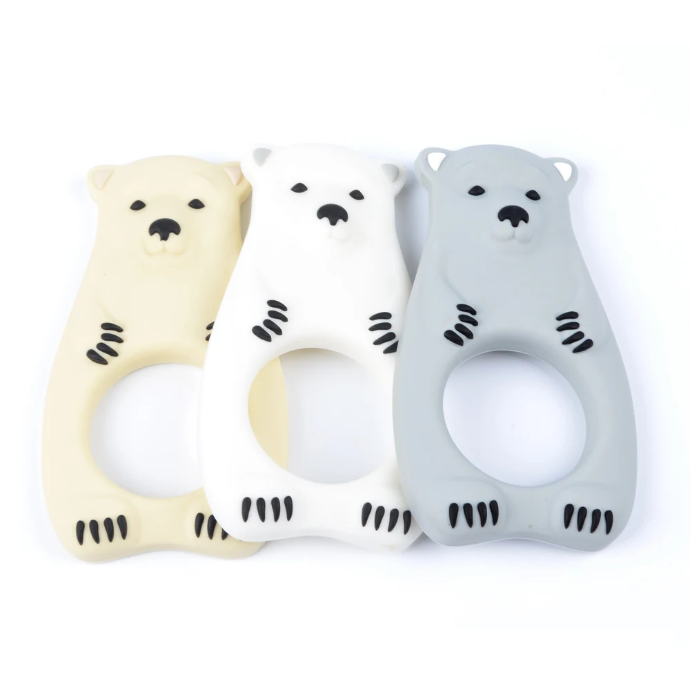 LOFCA-mordedor de mapache de silicona para dientes, accesorios de chupete de dibujos animados para lactancia, grado alimenticio libre de BPA, juguetes para beb&eacute;s, pulsera DIY-3