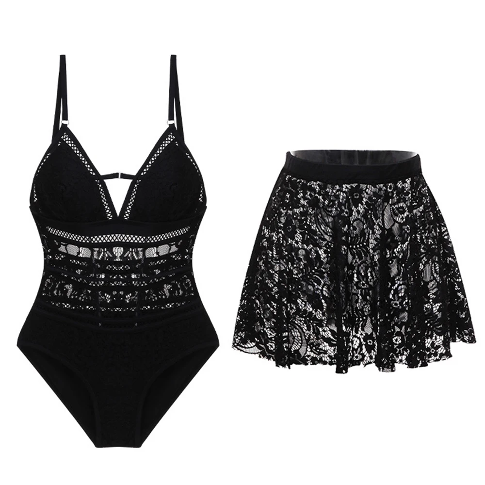 Новинка 2020 женский слитный купальник в Корейском стиле треугольник + юбка из двух