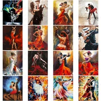 diamond painting sexy woman double dance embroidery cross oil painting dancer diy character abstract cross stitch home decor