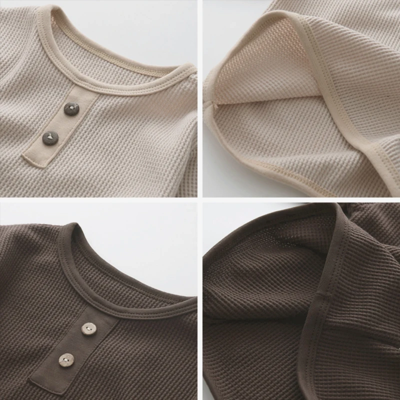 

Melario Newborn Infant Clothes Set Solid Baby Girl Clothes Long Sleeve Tops and Shorts Baby Boys 2Pcs Clothes Set