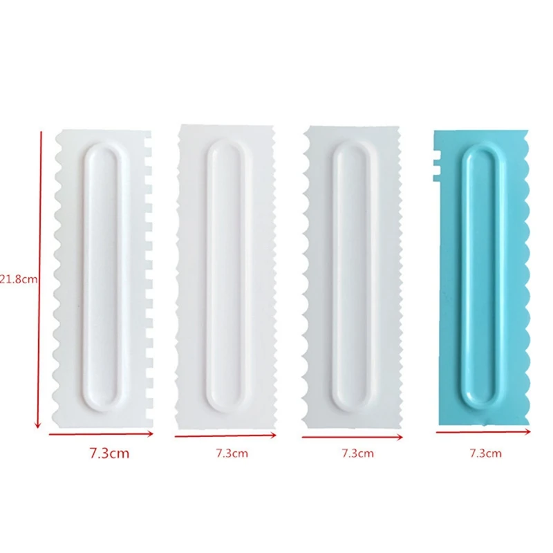 

3pc Cream Scraper Irregular Teeth Edge DIY Scraper Cake Decorating Fondant pastry cutters Baking Spatulas Tools 21.8*7.3cm