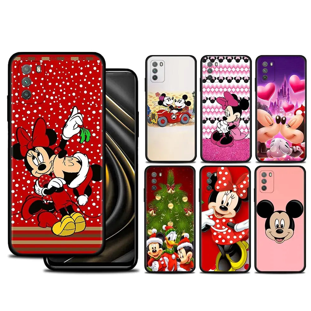 

Mickey Mouse Christmas Case For Xiaomi Mi Poco X3 NFC F3 X3 GT M3 X3 Pro 5G Pocophone F1 Cover High Quality Back Protective