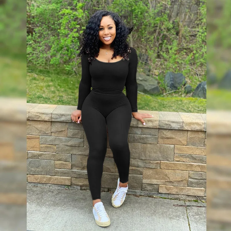 Костюм спортивный женский из двух предметов однотонный топ с длинным рукавом и