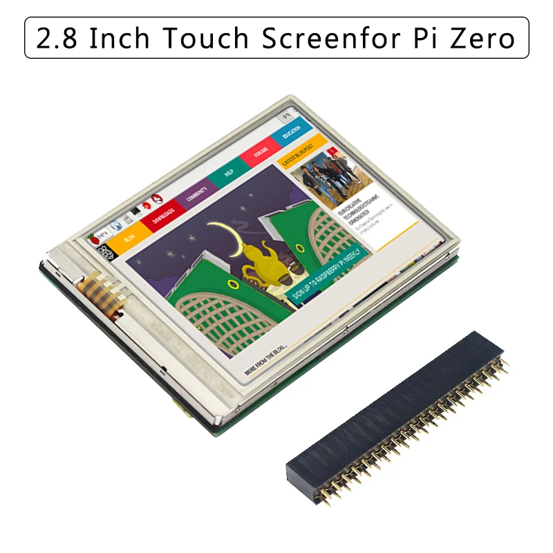 Raspberry Pi Zero 2 8 дюймовый сенсорный экран HD 60 FPS 640x480 ЖК монитор + GPIO Header для 4B/3B +/3B/Zero