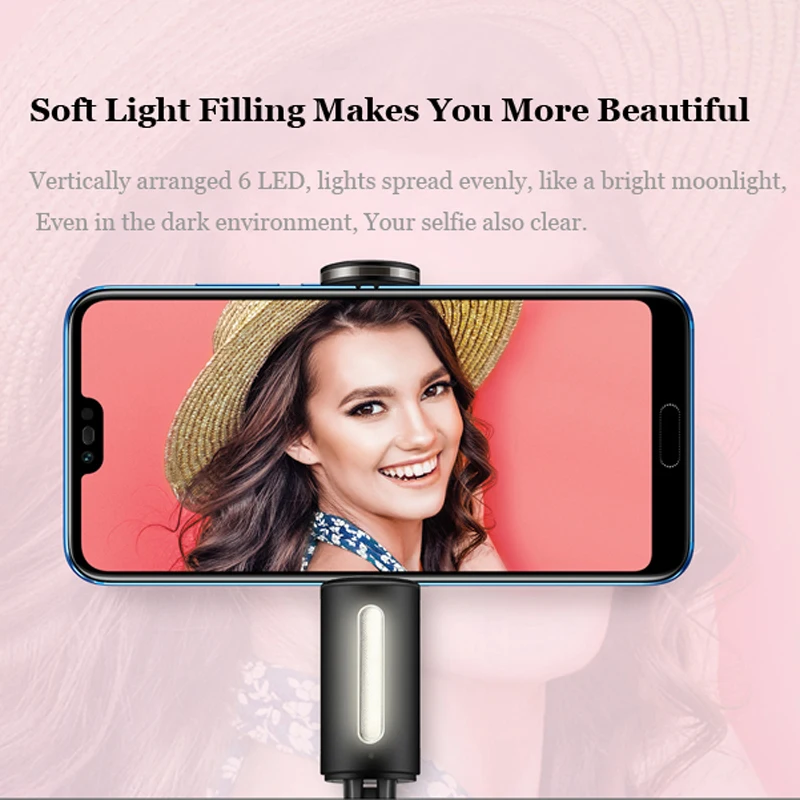 HUAWEI Honor Moonlight селфи палка мягкий заполняющий свет беспроводный монопод Выдвижная Ручной фонарь настольная лампа