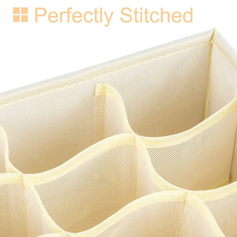 

Hot 2 Pcs Socks Drawer Storage Divider Underwear Storage Box 24 Compartments Foldable Wardrobe Storage Box