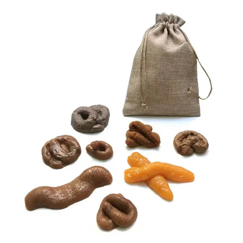 

Fake Poop Toys Set Halloween Prank Toys With Storage Bag Realistic Shit Gift Funny Toys Fake Poop Antistress Gadget Squish Toys