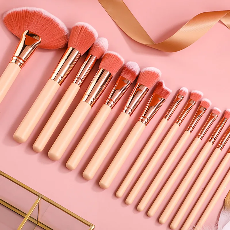 

15 Professional Makeup Brushes Set Makeup Powder Eye Shadow Foundation Liquid Blush Cosmetics Mixed Beauty Makeup Brush Tool