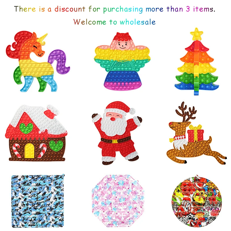 

Новые раздражаемые игрушки, большая Радужная Рождественская елка, снежинка, рождественский подарок, антистресс, простой затемнитель, новин...