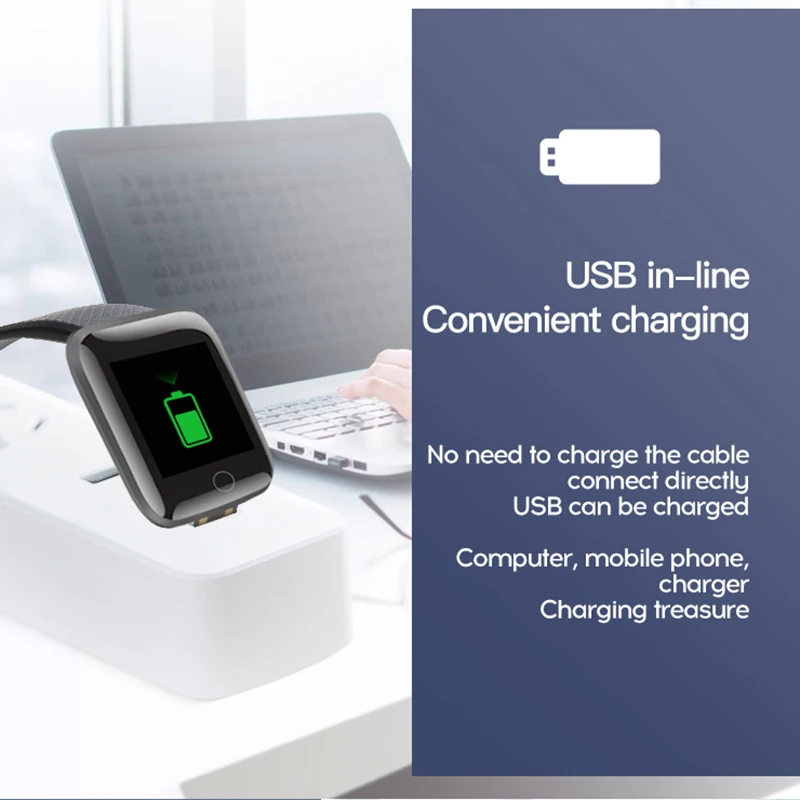 Новый магазин Смарт-часы 116 Plus фитнес-браслет кровяное давление сердечный ритм