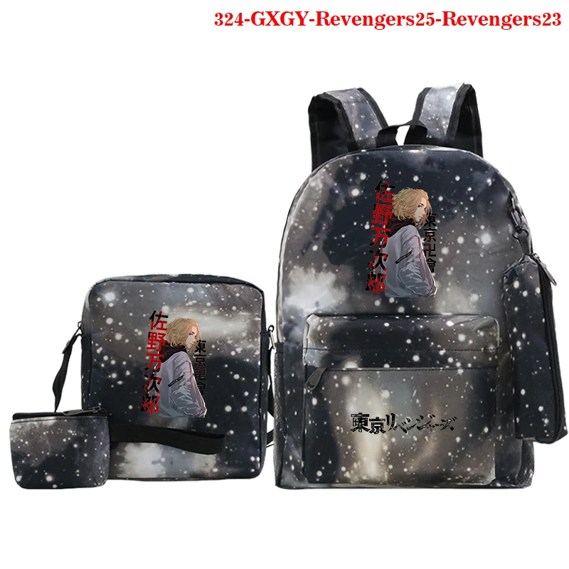 

Tokyo Revengers Anime Print Backpack for Teenage Bag Men Laptop Bag Canvas shoulder bag boys girls Backpack with pen bag Mochila
