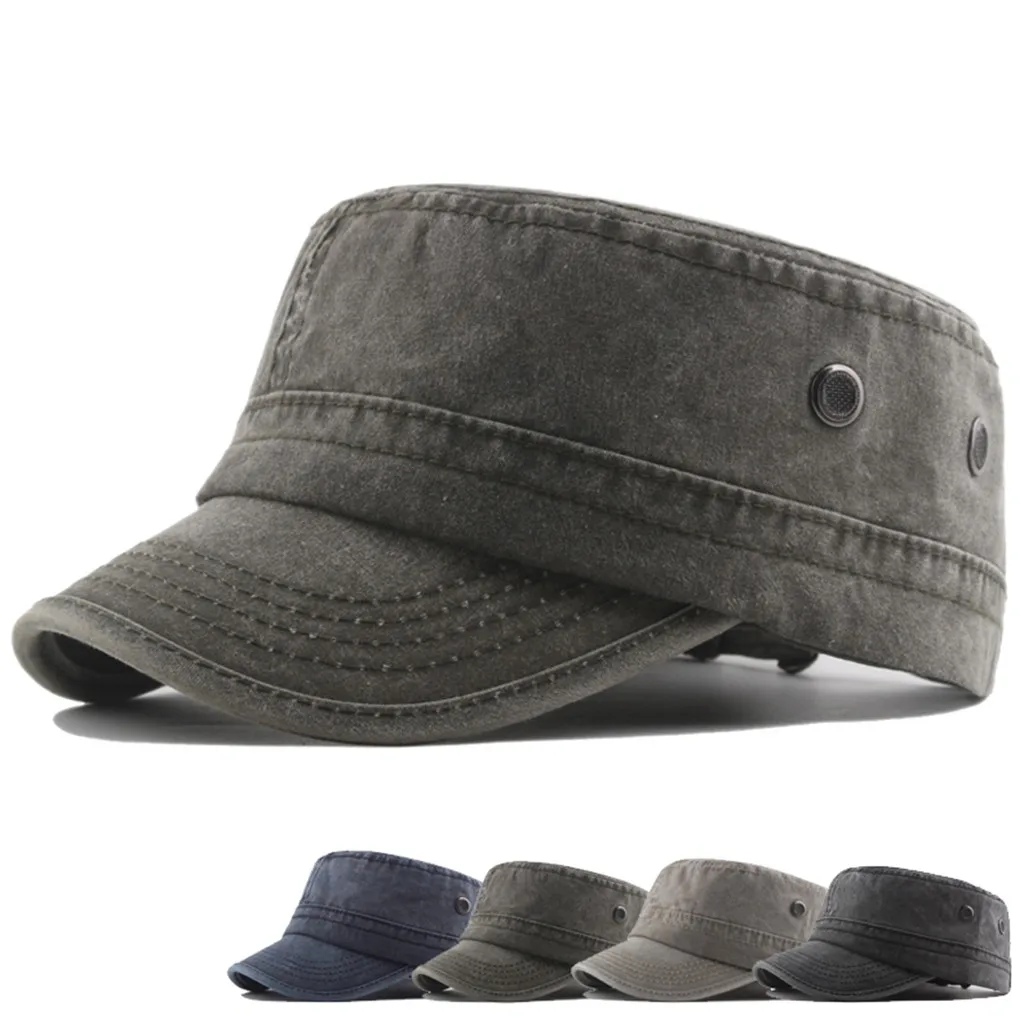 JAYCOSIN модная Военная Кепка на плоской подошве Мужская одноцветная хлопковая