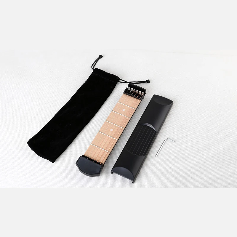 6 лад портативный карманный тренажер для гитары практичная деревянная модель