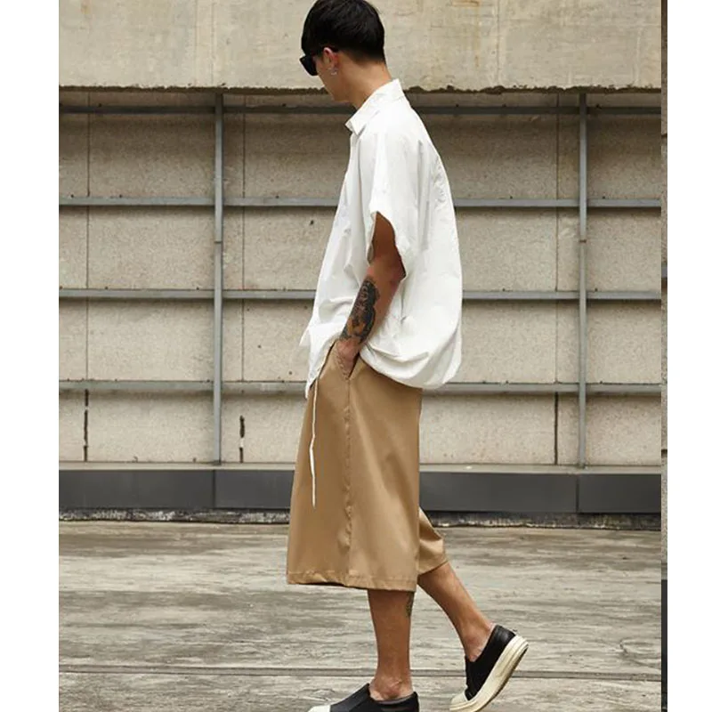 Мужская винтажная рубашка с коротким рукавом белая Повседневная мужская в стиле