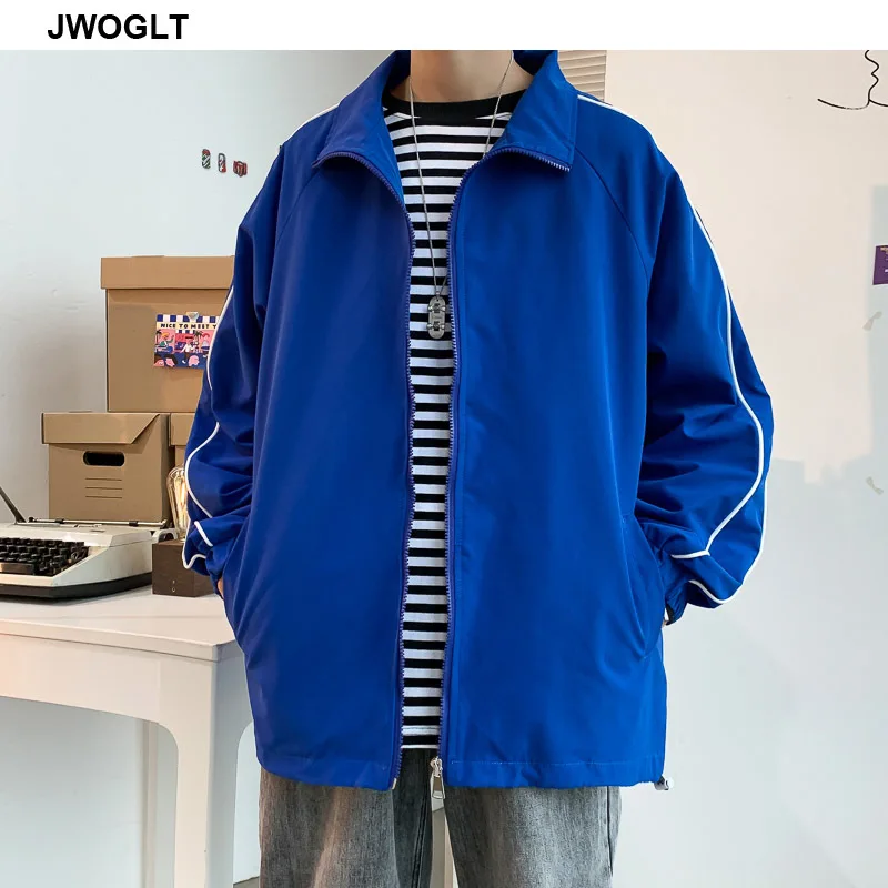 Куртка мужская оверсайз свободного покроя модная верхняя одежда на молнии с