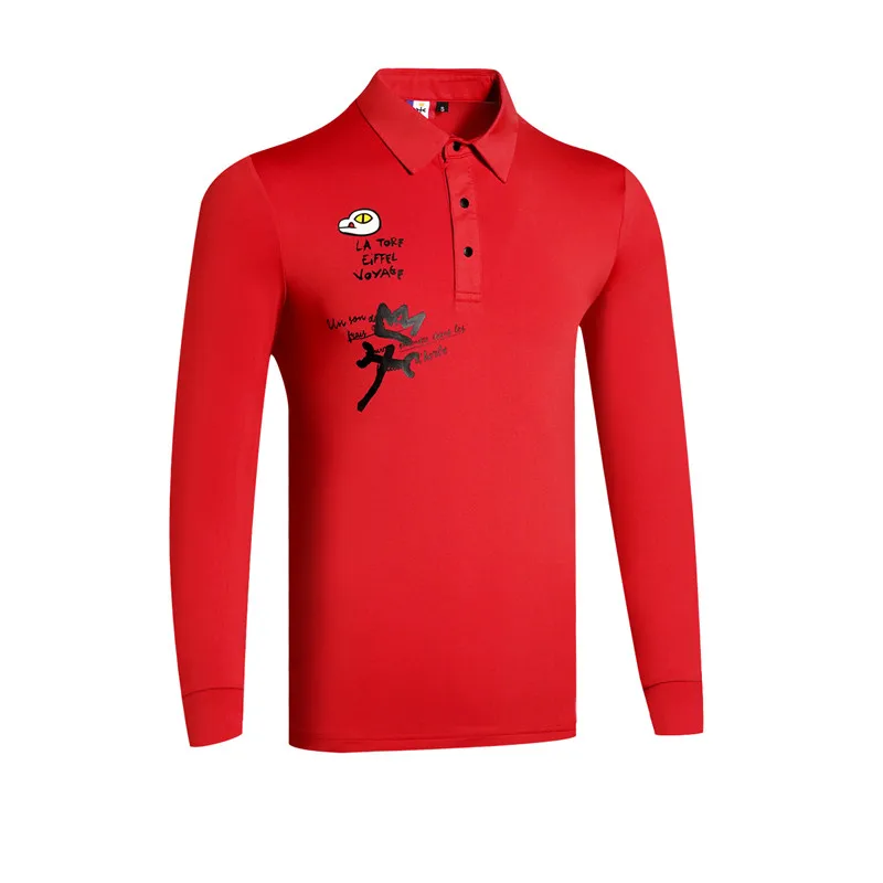 Q2019 Мужская Спортивная футболка с длинным рукавом для гольфа одежда S XXL