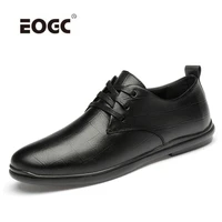 classic comfortable natural leather men shoes handmade lace up loafers moccasins shoes plus size casual flats shoes men