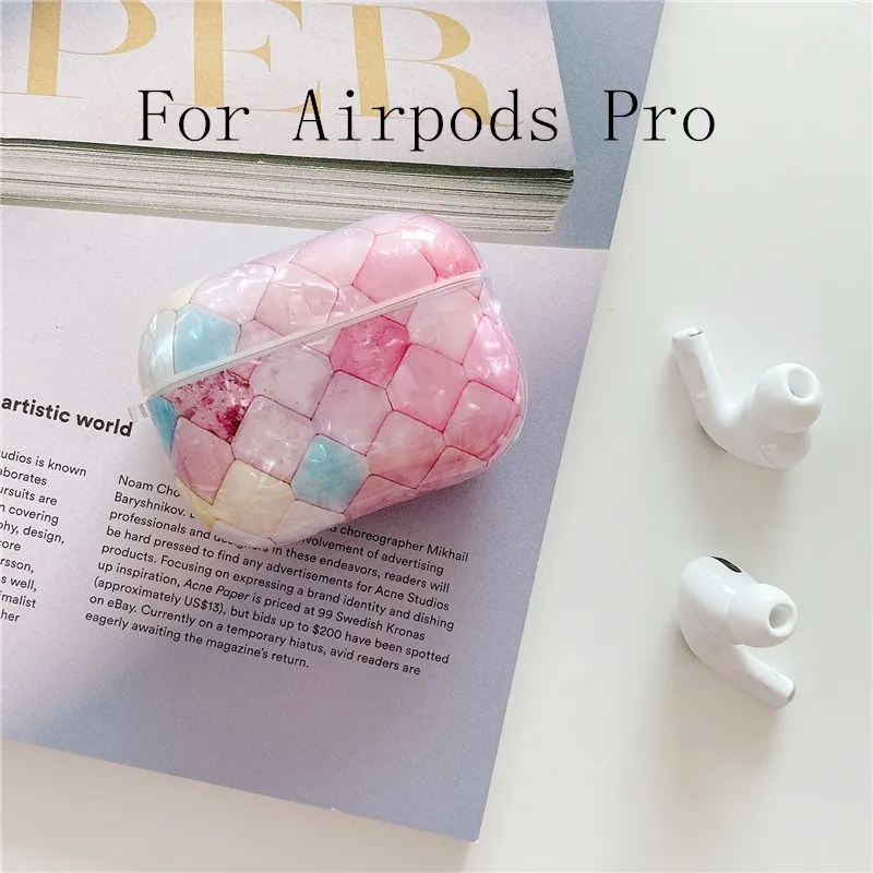 For Pro-8 Чехол для Apple Airpods с абстрактным мраморным узором, чехол для наушников, чехол для Air pods Pro, Роскошный чехол для наушников с раковиной, чехол для наушников s Funda - Цвет: For Pro-8