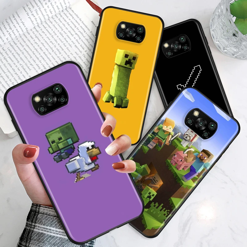 

Phone Case video game Mini World For Xiaomi Poco X3 NFC GT M3 M2 X2 F3 F2 Pro C3 F1 Mi Play Mix 3 A2 A1 6X 5X Black Cover