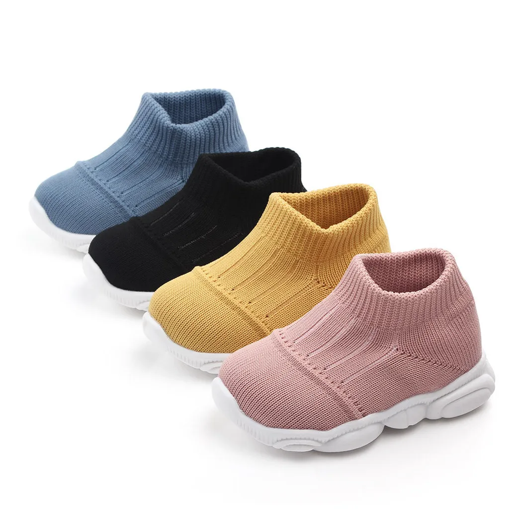 

2021 New Toddler Infant Kids Baby Girls Boys Solid color Striped Mesh Sport Run Sneakers Autumn Casual Kids Shoes Детская Обувь