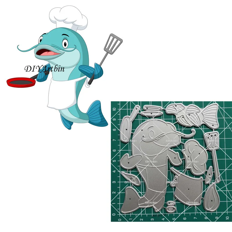 

Fish Metal Cutting Dies For Scrapbooking Craft Die Cut Embossing Stencil Album PhotoNew Dies For 2021