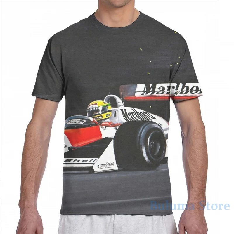 Футболка женская с коротким рукавом для мальчиков и девочек принтом артон Сенна