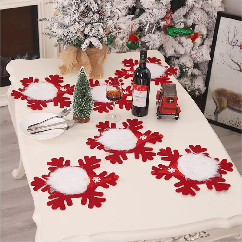 

Christmas Decorations DIY Forest Faceless Elderly Table Runner Table Mat Creative Closet Ornaments Navidad Decoration for Home