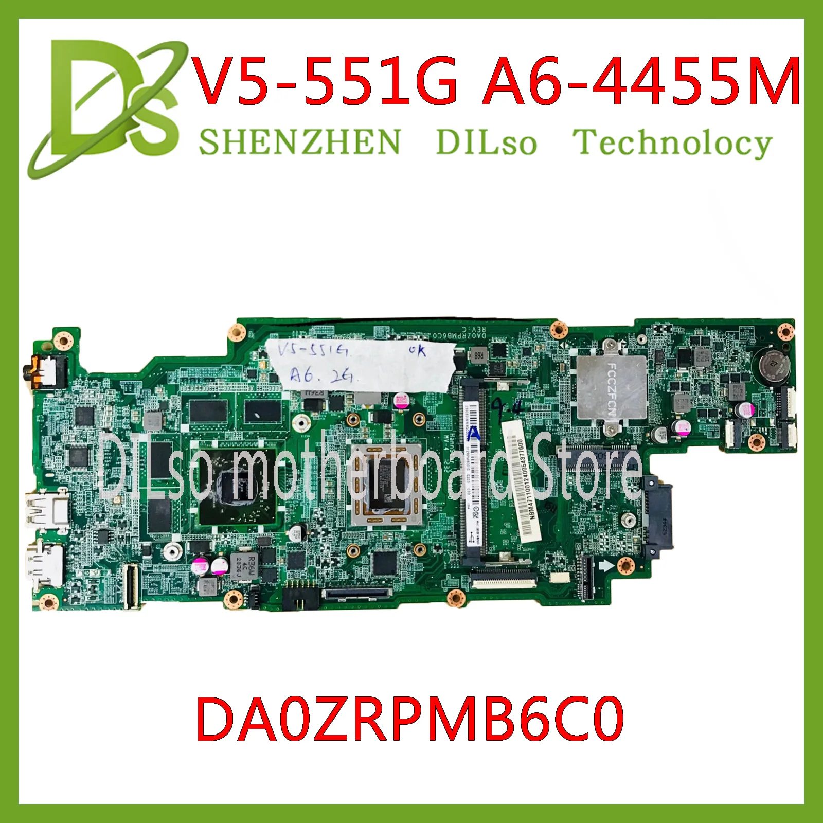 KEFU V5 551 материнская плата для Acer Aspire 551G ноутбука DA0ZRPMB6C0 A6 4455M HD7650M тест работа 100%