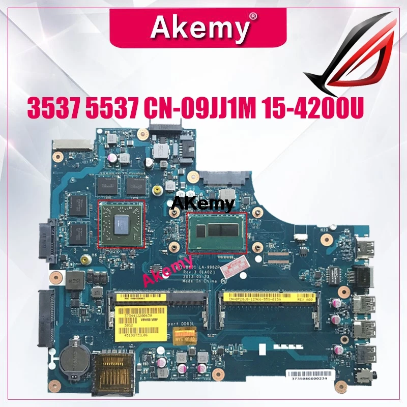CN 09JJ1M 9JJ1M для For DELL Inspiron 5537 3537 материнская плата ноутбука VBW00 LA 9982P REV: 3 0 (A02) I5 4200U