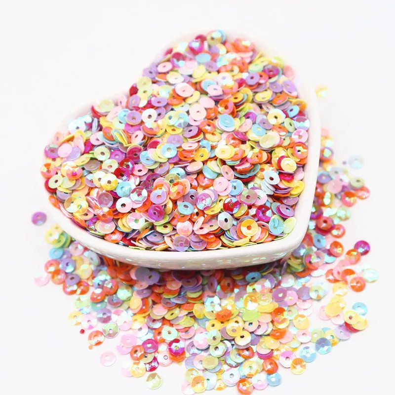 Круглая пайетка из ПВХ 4 мм пайетки с блестками для рукоделия шитья свадебного