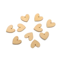 40pcs raw brass 13x14mm heart charm pendant mini charms heart blank stamping charm for bracelet necklace jewelry making supplies