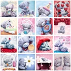 Алмазная живопись 5d сделай сам, мишка тедди, полная яркость, украшение для дома, декоративная живопись, персональный подарок