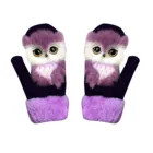 2020 Новые перчатки с животным узором Осень-Зима теплые плюшевые вязаные перчатки для женщин NIN668