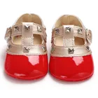 Обувь для новорожденных, обувь для девочек, мягкая подошва, обувь для первых шагов, детская обувь из искусственной кожи с пряжкой и ремешком на плоской подошве