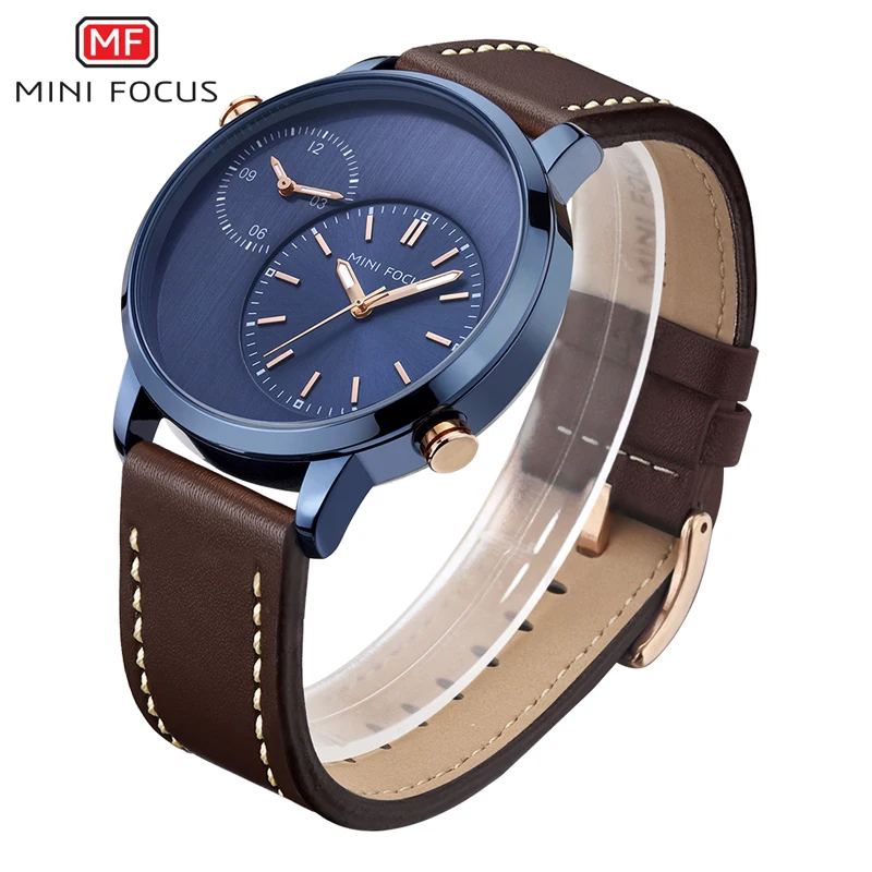 Роскошные мужские наручные часы с мини-фокусом кварцевые водонепроницаемые