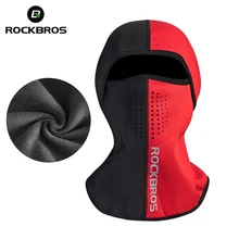 ROCKBROS Зимняя Маска для лица, велосипедная термальная полумаска для лица, Балаклава, Лыжный спорт, Беговая Снежная доска, спортивная шапка, маска для шеи, Теплый головной убор